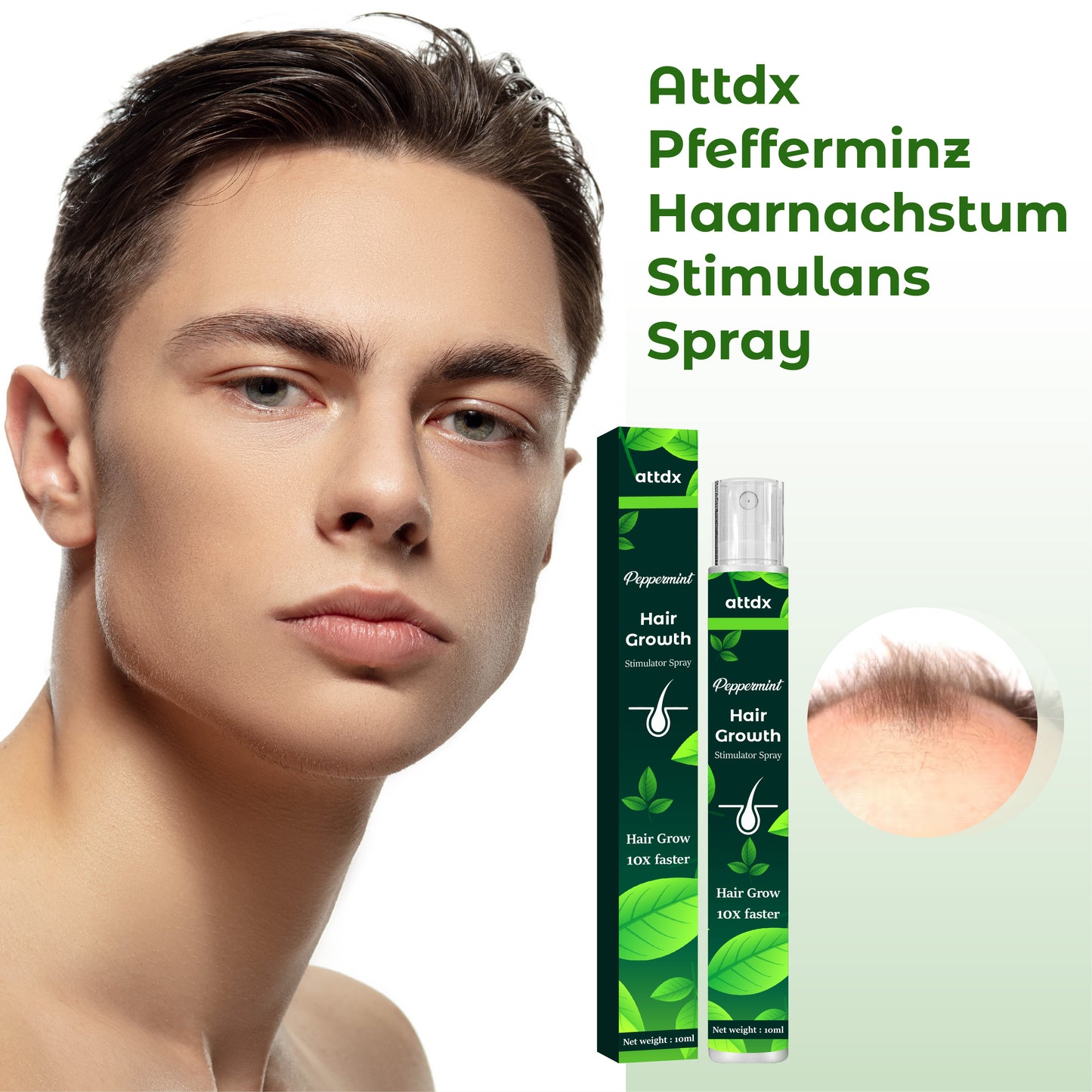 ATTDX Pfefferminz Haarnachstum Stimulans Spray