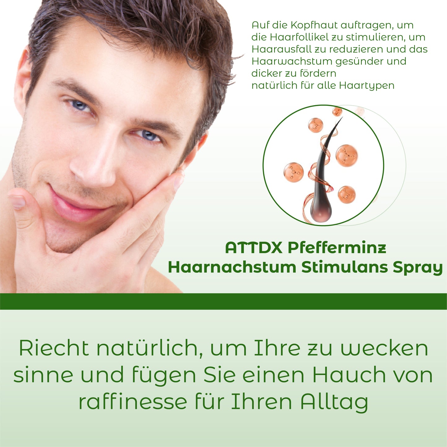 ATTDX Pfefferminz Haarnachstum Stimulans Spray