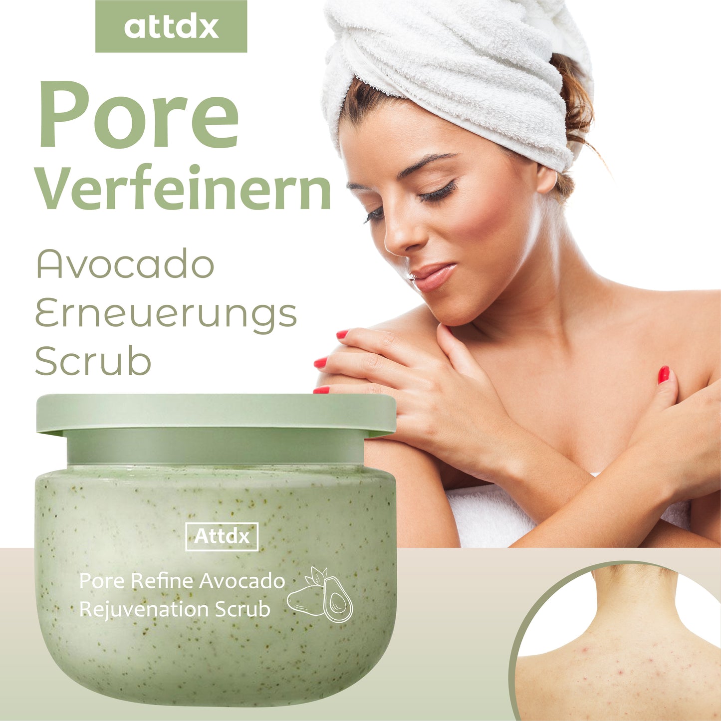 ATTDX PoreVerfeinern Avocado Erneuerungs Scrub