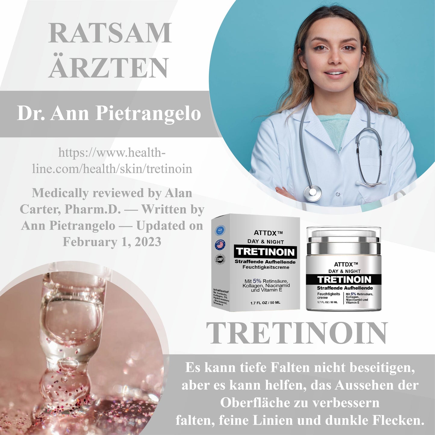 ATTDX™ Tretinoin Straffende Aufhellende Feuchtigkeitscreme