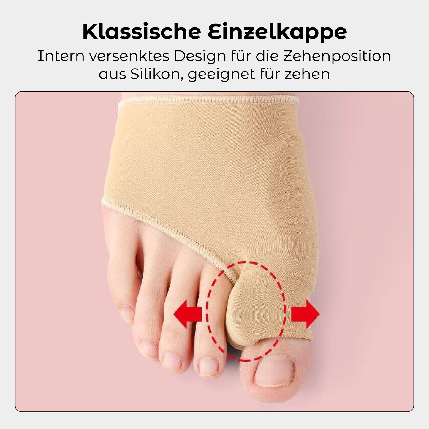 RICPIND 2 Hallux Harmonie Korrekturgurt mit Schutzärmeln