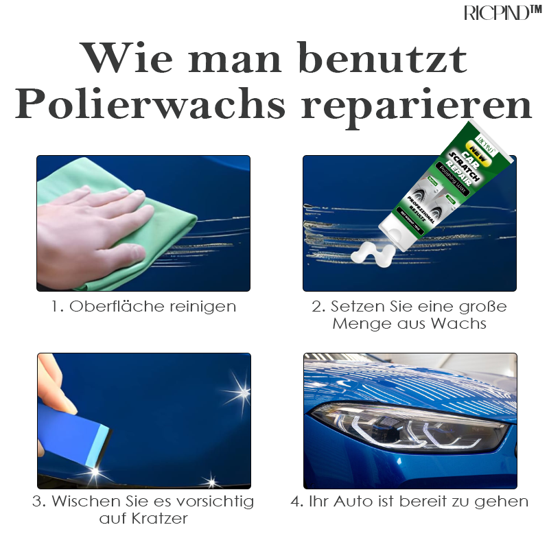 RICPIND Auto Kratzer reparieren Polieren Wachs