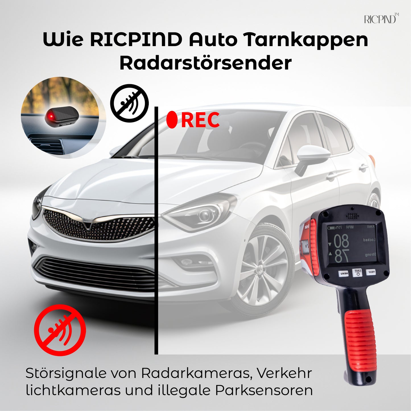 RICPIND Auto Tarnkappen-Radarstörsender