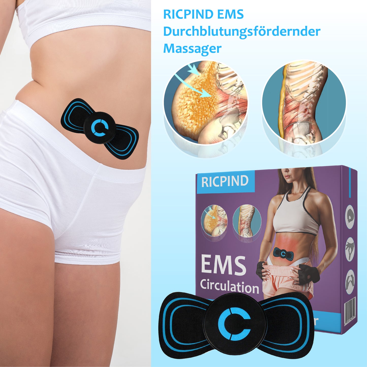 RICPIND EMS Durchblutungsfördernder Massager