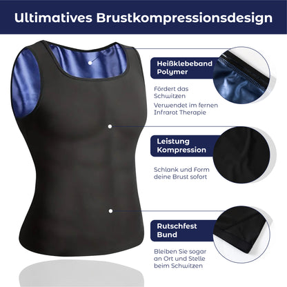 RICPIND Herren Brust Gynäkomastie Kompressions-Tanktop