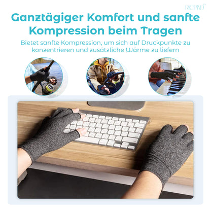 RICPIND Nervenentlastung Karpaltunnel Anti-Arthritis Kompression Fingerlose Handschuhe