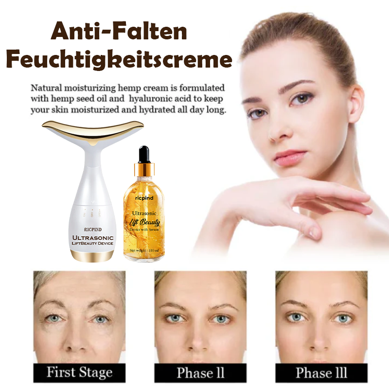 RICPIND Ultraschall LiftSchönheitsgerät mit Serum