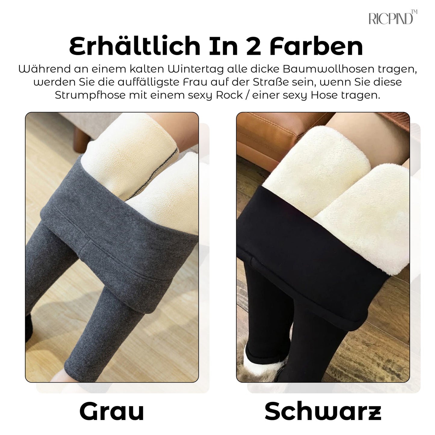 RICPIND Warmes Plüsch Gemütliche Passform Winter Leggings