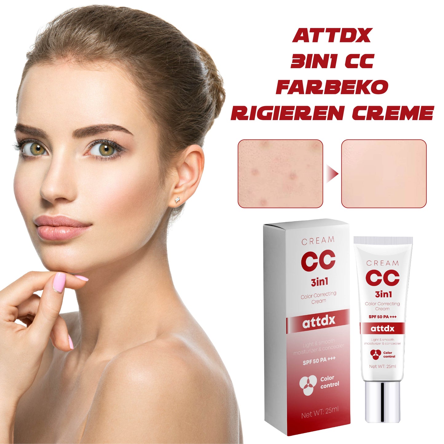 ATTDX 3in1 CC FarbeKorrigieren Creme