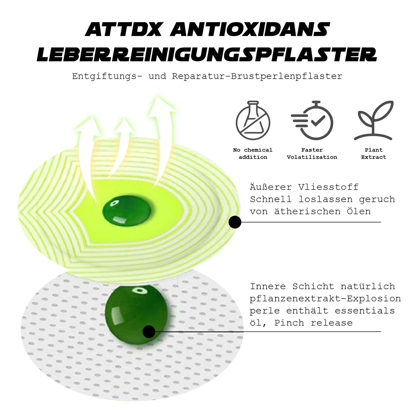 ATTDX Antioxidationsmittel LeberReinigung Aufnäher