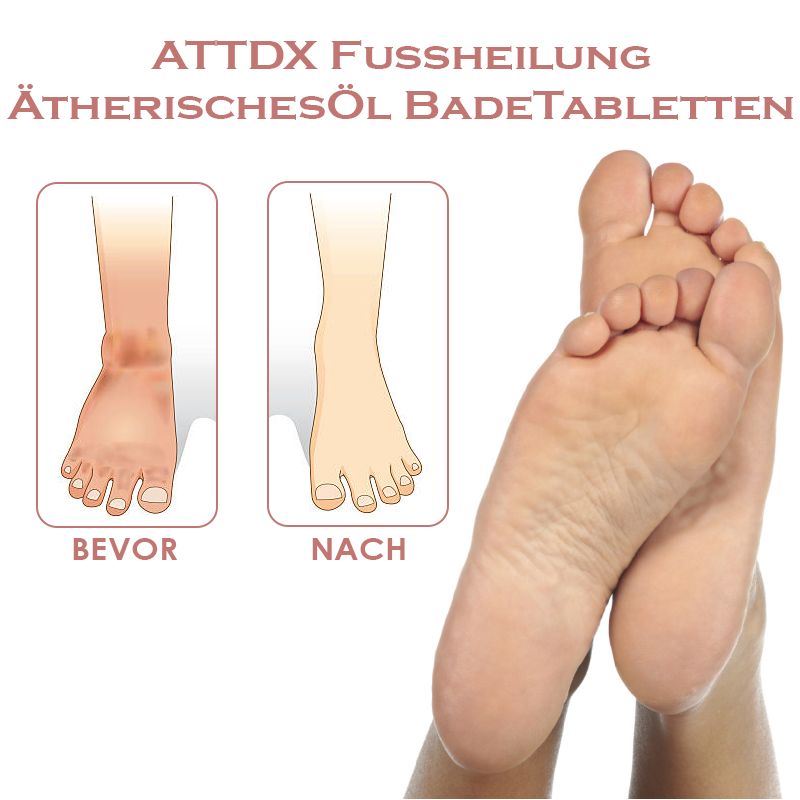 ATTDX Fußheilung ÄtherischesÖl BadeTabletten