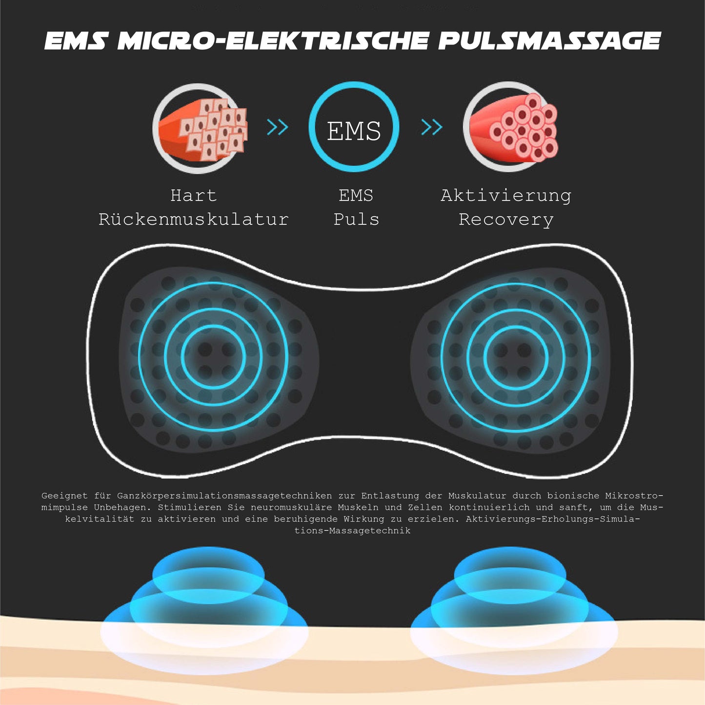 Ricpind EMS AnschwellenReduzieren EntgiftungTherapeutische Massagegerät