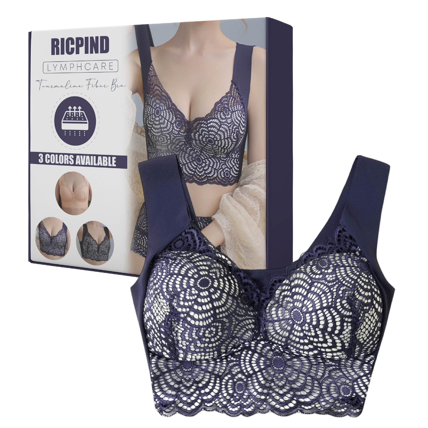 Ricpind LymphePflege TurmalinFaser Bra